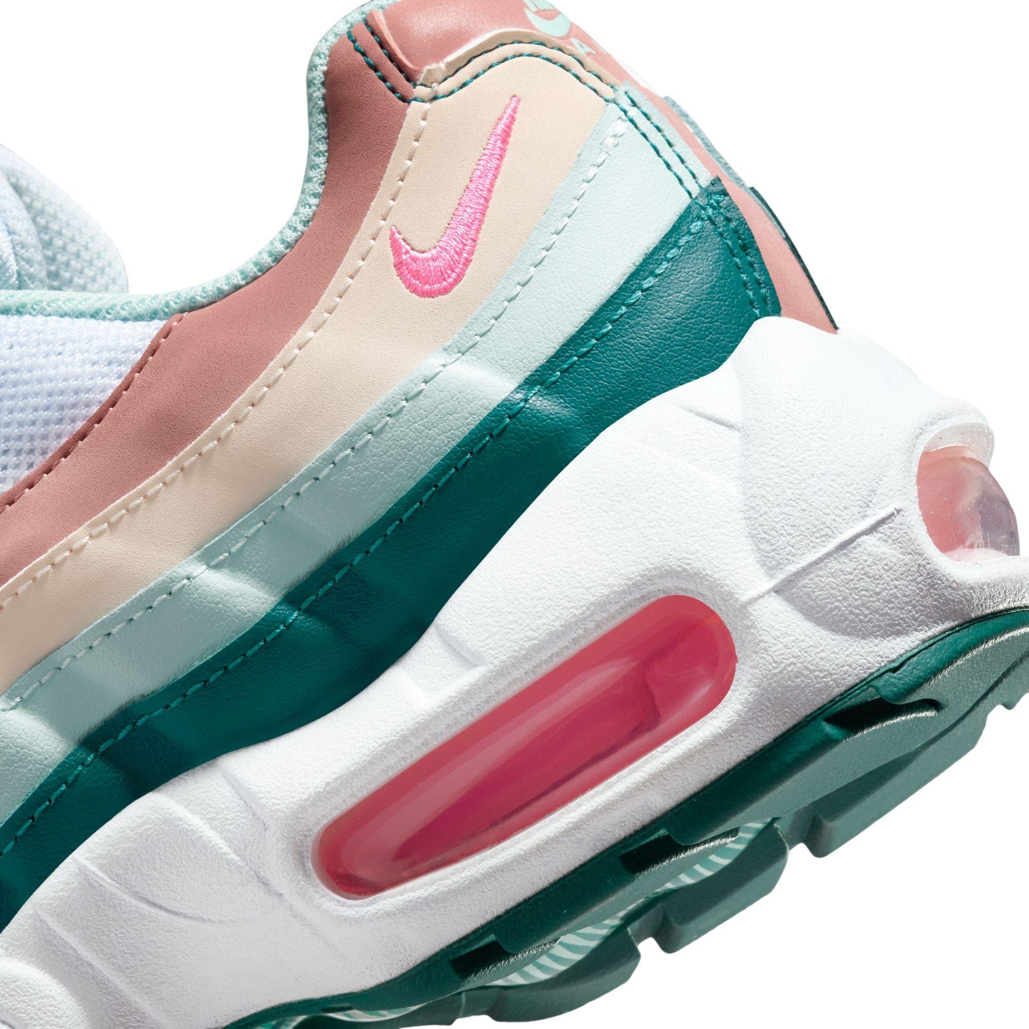 Nike Air Max 95 Recraft Grade School Girls White Pink Spell Geode Teal Jade Ice Shoe